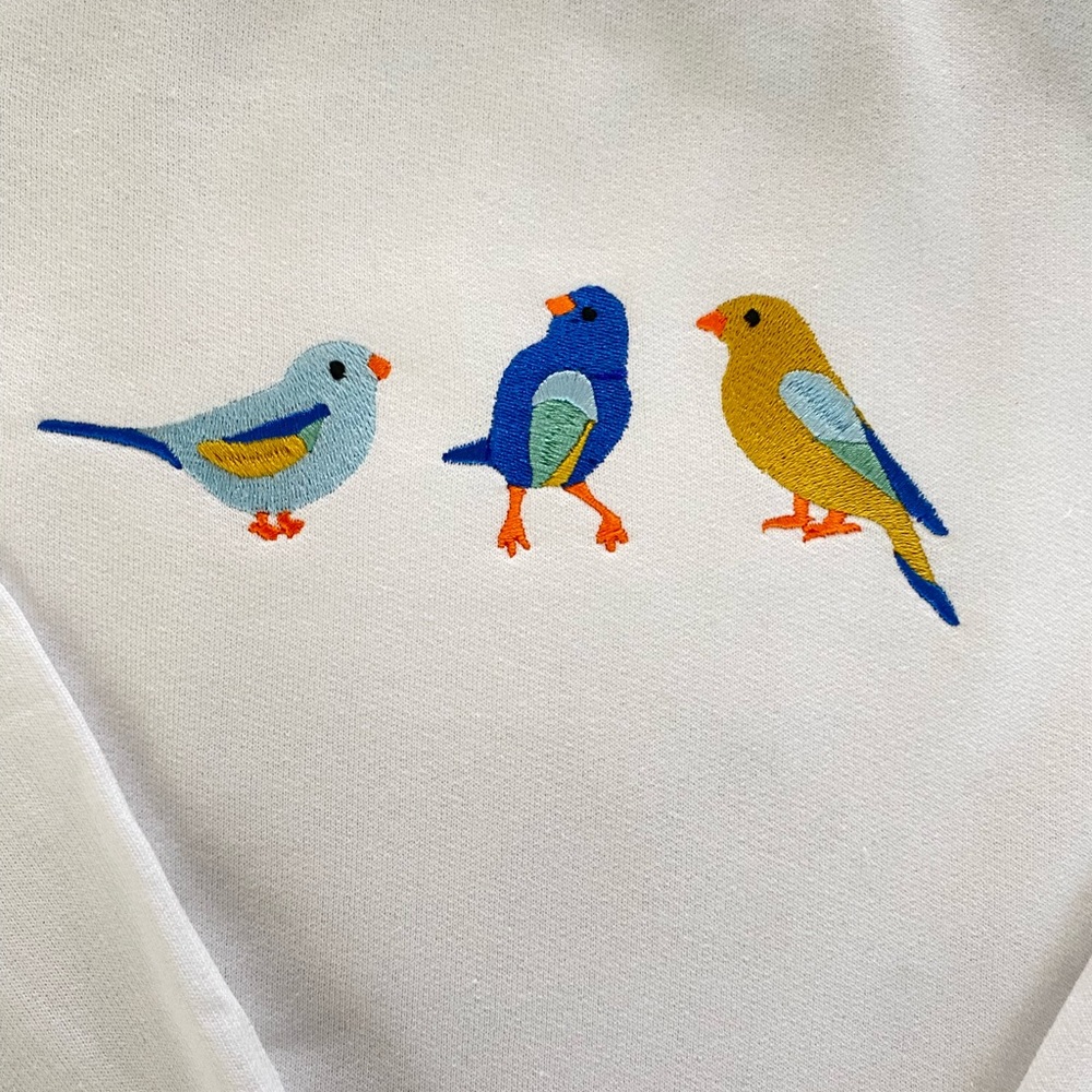 Bird Embroidered Sweatshirt